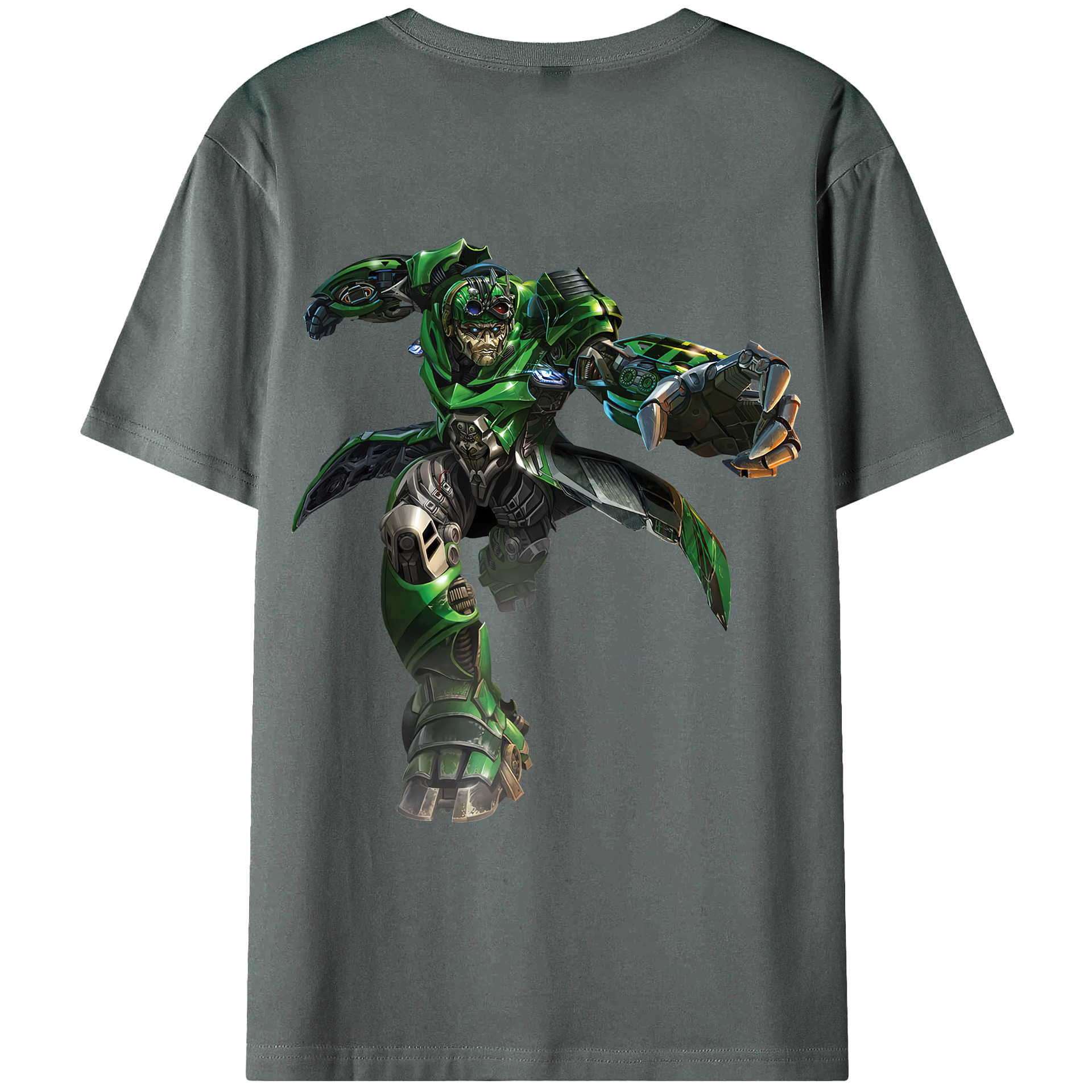 （画像用） Transformers トランスフォーマー 綿100％ メンズ半袖Tシャツ（バックプリント） 通気性